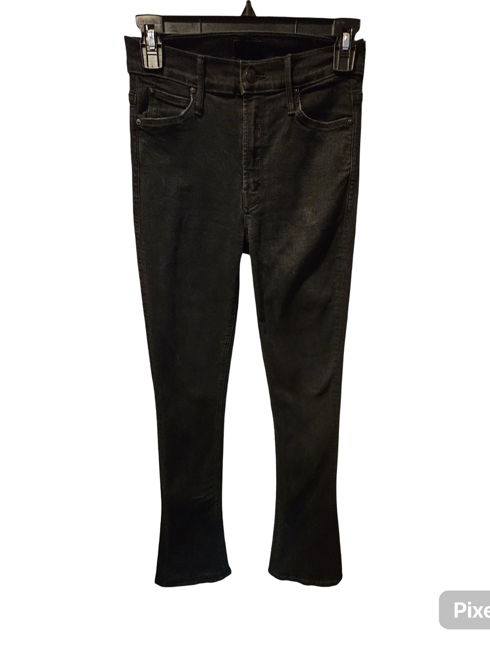 MOTHER The Runaway Crop Bootcut Jeans Not Guilty Black Size 27